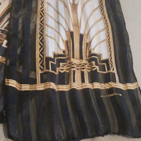 Vintage Liz Claiborne Art Deco Scarf - Picture 2 of 9